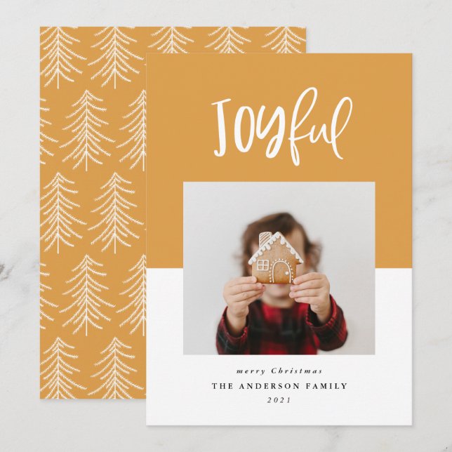 Joyful one Foto Skript Text Moderne Ferien (Vorne/Hinten)