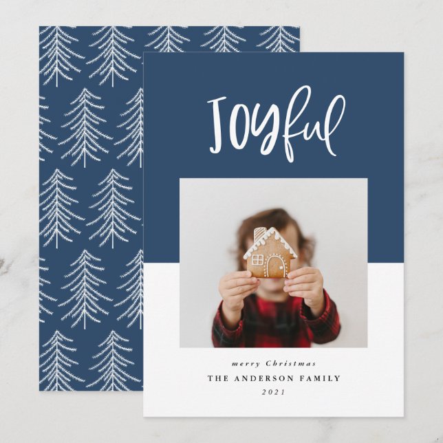 Joyful one Foto Skript Text Moderne Ferien (Vorne/Hinten)