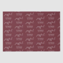 Joyful Pattern Merry Weihnachtsname Burgundy