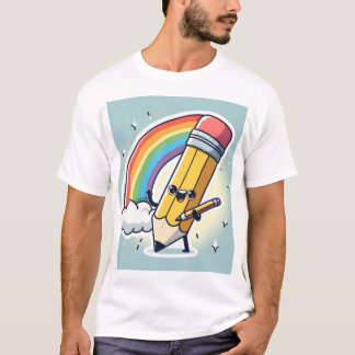 Joyful Pencil Rainbow T-Shirt