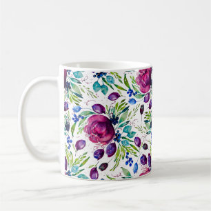 Joyful Peonies Watercolor Floral Kaffeetasse