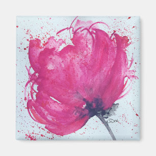 Joyful Pink Blume Magnet