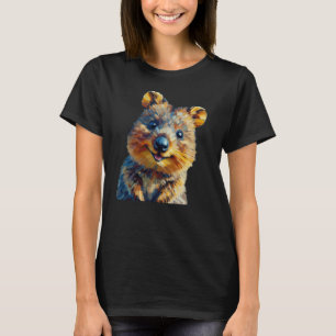 Joyful Quokka T - Shirt Ölgemälde