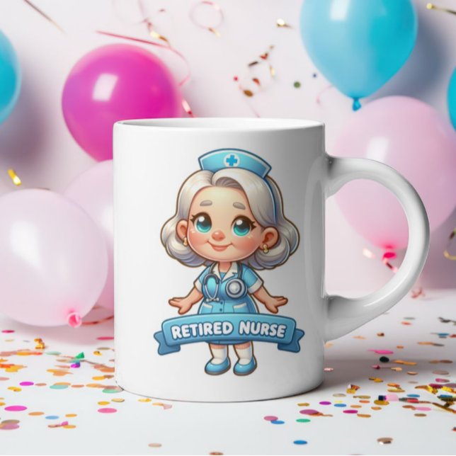 Joyful Retirement: Charming Remüde Nurse Kaffeetasse (Von Creator hochgeladen)