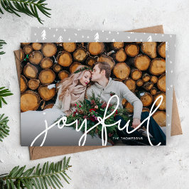 Joyful Script-Foto-Overlay Feiertagskarte