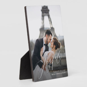 Joyful Script Tabletop Easel Foto Fotoplatte