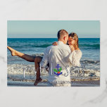 Joyful Seas Beach Schöne Weihnachten Folien Feiertagskarte<br><div class="desc">Freuen Sie sich auf ein angenehmes Wetter,  Weihnachten mit nautischen Anker und Heiligen. Bildvorlage,  die über Pixabay unter CC0 lizenziert ist,  muss durch ein eigenes Foto ersetzt werden</div>