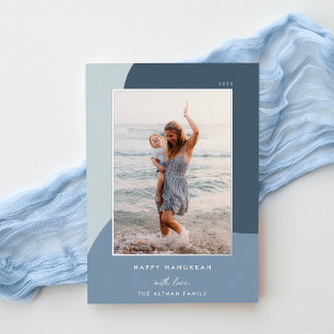 Joyful Shades Vertical Foto Hanukkah Silver Folien Feiertagskarte