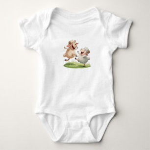 Joyful Sheep Duo Baby Strampler