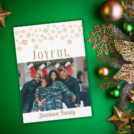 Joyful Snowflake Foto Weihnachtskarte Feiertagskarte