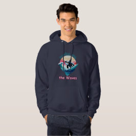 Joyful Splash: Orca in Bright Aqua Waters Hoodie