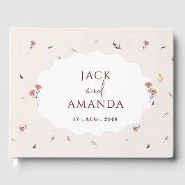 Joyful Spring Floral Wedding Einladung Gästebuch