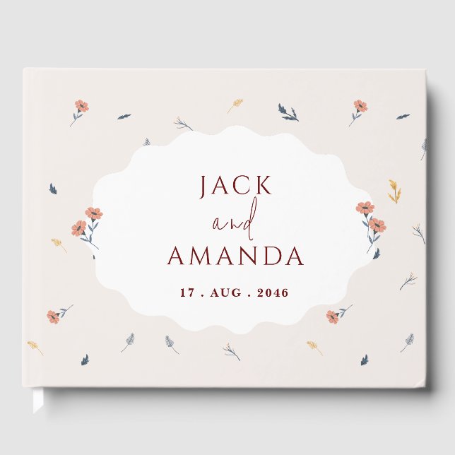 Joyful Spring Floral Wedding Einladung Gästebuch (Vorderseite)