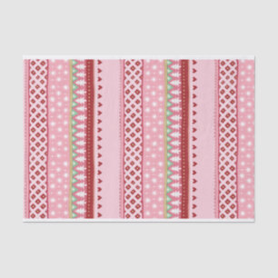 Joyful Stripe Pink Weihnachten Seidenpapier