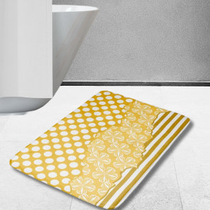 Joyful Stripes floral Polka Dot gelb gelb Badematte