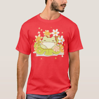 Joyful Summer Kawaii Baby Frog auf einer Wasserlil T-Shirt