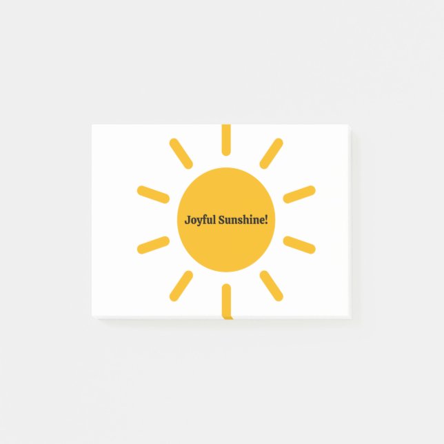 JOYFUL SUNSHINE POST-IT KLEBEZETTEL (Vorderseite)