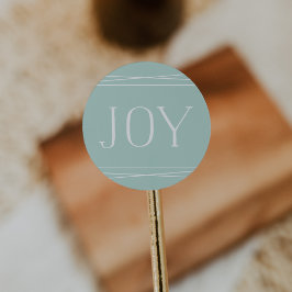 Joyful Symmetry Holiday Runder Aufkleber