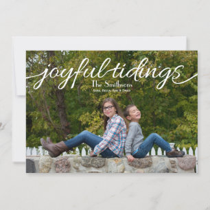 Joyful tidings Mod Holiday Foto Cards Feiertagskarte