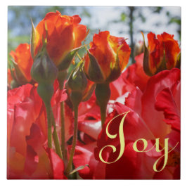 Joyful Tile Rote Rose Blume Holiday Fliese