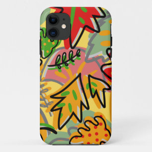 Joyful tropische Vintage Blätter mädchengelb grün Case-Mate iPhone Hülle