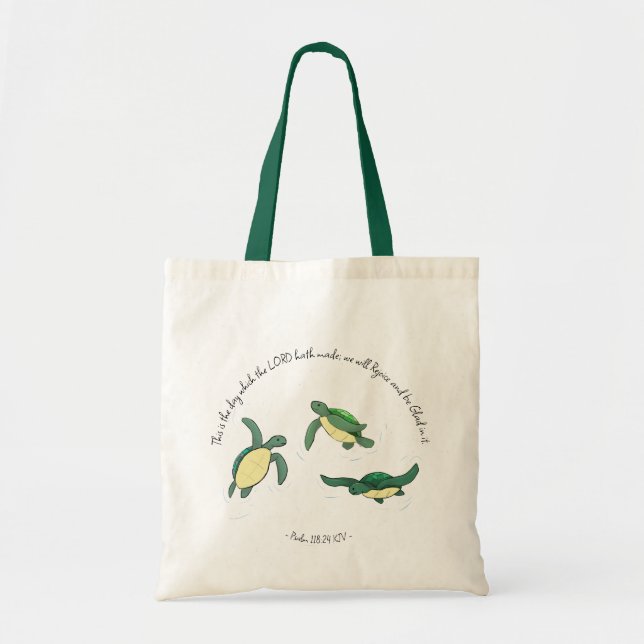 Joyful Turtles Christlich Tote Bag Tragetasche (Vorne)