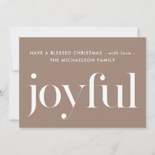 Joyful Typografie Selig Weihnachtsfeiertag Feiertagskarte
