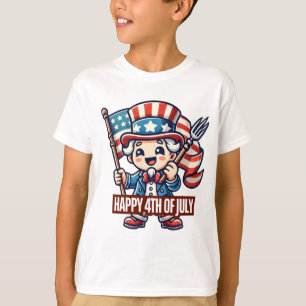 "Joyful Uncle Sam: Glücklicher 4. Juli" T-Shirt