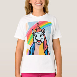 Joyful Unicorn Nah auf T-Shirt