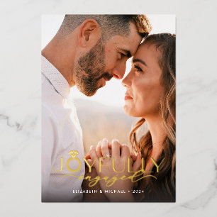 Joyful Verlobt One Foto Verlobung Folien Feiertagskarte