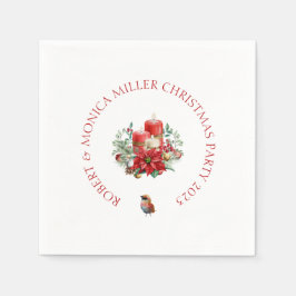 Joyful Vibe Weihnachten Blume & Kerzen Bouquet Serviette