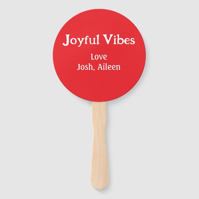 Joyful Vibes Rote Weihnachtsferien Liebe Fächer (Vorderseite)
