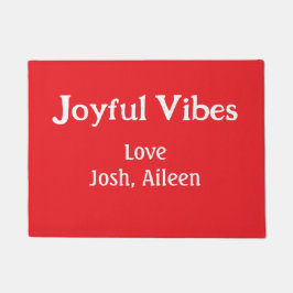 Joyful Vibes Rote Weihnachtsferien Liebe Fußmatte