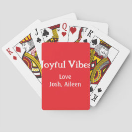 Joyful Vibes Rote Weihnachtsferien Liebe Spielkarten