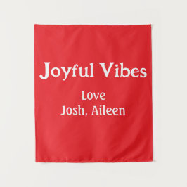 Joyful Vibes Rote Weihnachtsferien Liebe Wandteppich