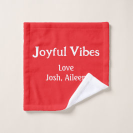 Joyful Vibes Rote Weihnachtsferien Liebe Waschlappen