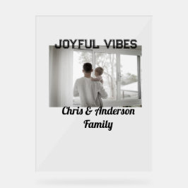 Joyful Vibes Vater Sohn Familie Weihnachtsfeiertag Acrylschild