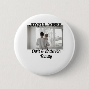 Joyful Vibes Vater Sohn Familie Weihnachtsfeiertag Button