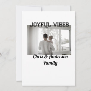 Joyful Vibes Vater Sohn Familie Weihnachtsfeiertag Einladung