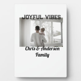 Joyful Vibes Vater Sohn Familie Weihnachtsfeiertag Fotoplatte