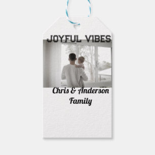 Joyful Vibes Vater Sohn Familie Weihnachtsfeiertag Geschenkanhänger
