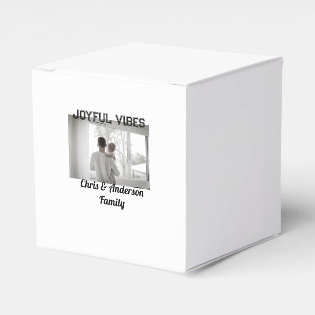 Joyful Vibes Vater Sohn Familie Weihnachtsfeiertag Geschenkschachtel (Vorderseite)