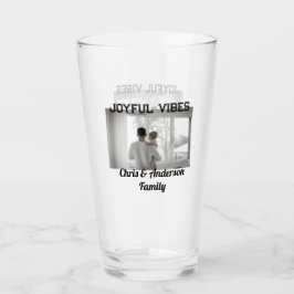 Joyful Vibes Vater Sohn Familie Weihnachtsfeiertag Glas