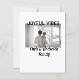 Joyful Vibes Vater Sohn Familie Weihnachtsfeiertag Postkarte