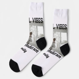 Joyful Vibes Vater Sohn Familie Weihnachtsfeiertag Socken