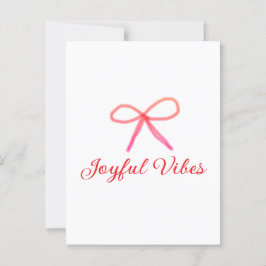 Joyful vibes Weihnachten RED BOW Ferien Familienna Postkarte
