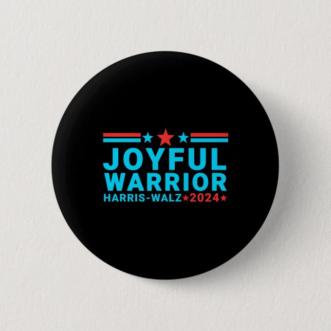 Joyful Warrior Kamala Harris Tim Walz Waltz 2024 Button (Vorderseite)