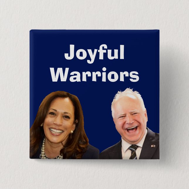 Joyful Warriors Harris und Walz Button (Vorderseite)
