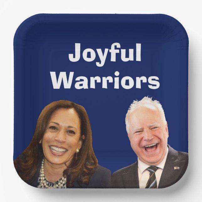 Joyful Warriors Harris und Walz Pappteller (Vorderseite)