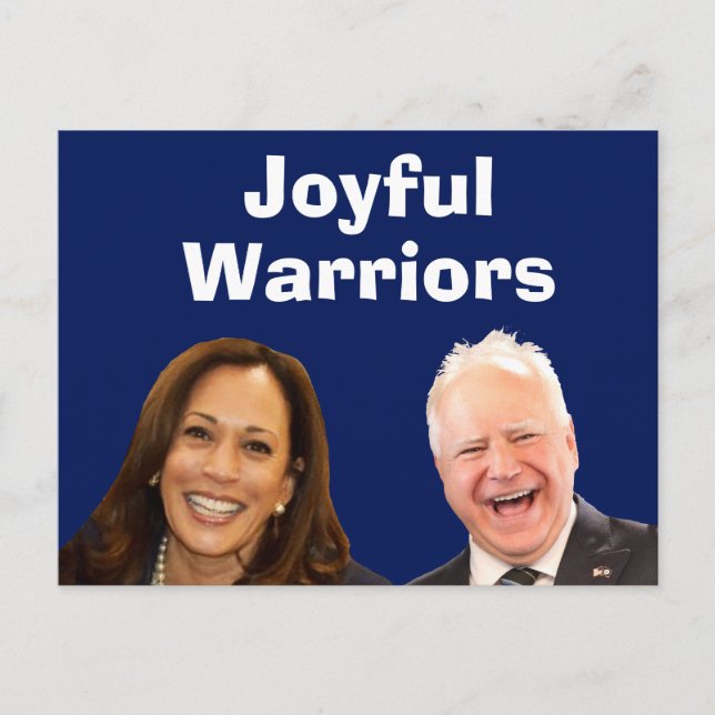 Joyful Warriors Harris und Walz Postkarte (Vorderseite)